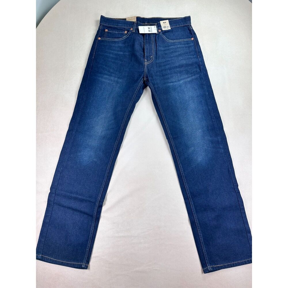 Levi's 505 Regular Fit Jeans Men's 34x32 Stretch Straight Leg NWT Blue Denim